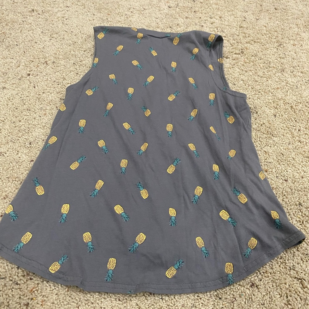 Fifth Sun Summer Vibes Pineapple Tank Top Size Medium - Picture 5 of 6
